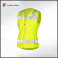 Gilet réfléchissant de sécurité de moto de 3M pour le travail de trafic d&#39;aéroport de femmes gilet de sécurité de maille de gilet de sécurité de visibilité élevée